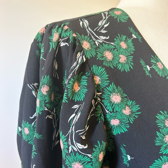 Topshop Daisy Floral Easy-Fit Wrap Dress, Tall - size 8 - Picture 5 of 11